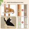 186cm Tall Cat Tree Wooden Cat Tower for Large Cat with Condo House - Beige White